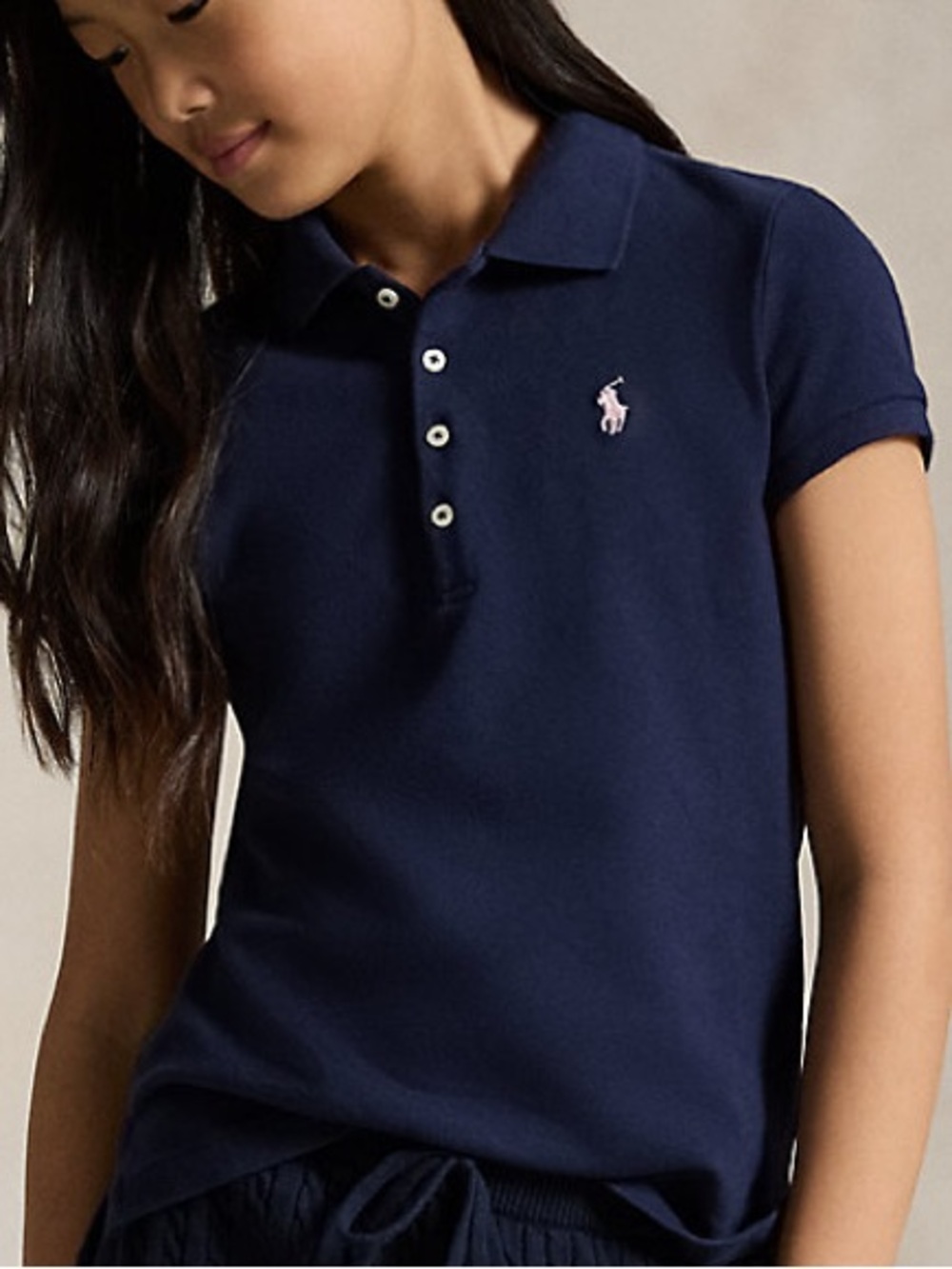 Polo by Ralph Lauren 2 Shirt Girls Bundle Navy Polo with Pink Pony